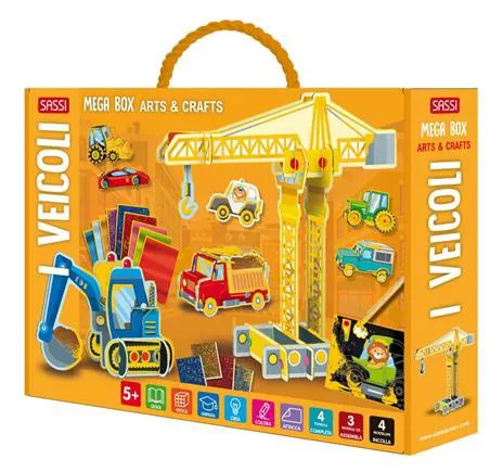Veicoli. Mega box arts & crafts. Ediz. a colori. Con 4 fondali. Con 3 modelli 3D. Con 4 modellini