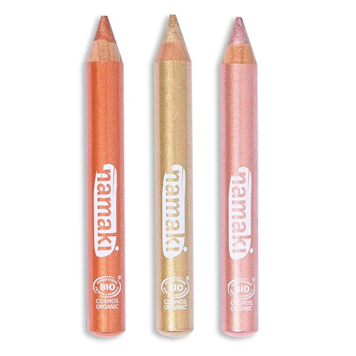Matite glitter per trucco set da 3 - Sunshine