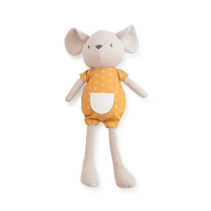 Peluche gamba lunga topolino Pepper - Vestito ocra