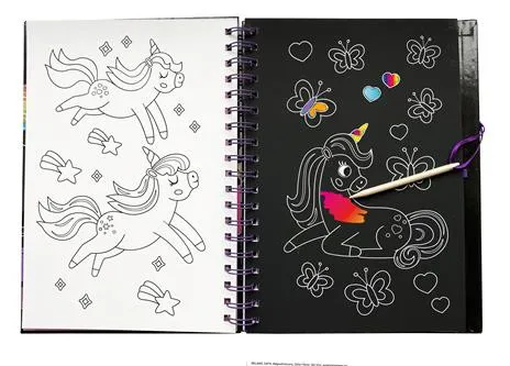 Unicorni magici. Neon gratta e colora. Ediz. a colori. Ediz. a spirale. Con matita di legno