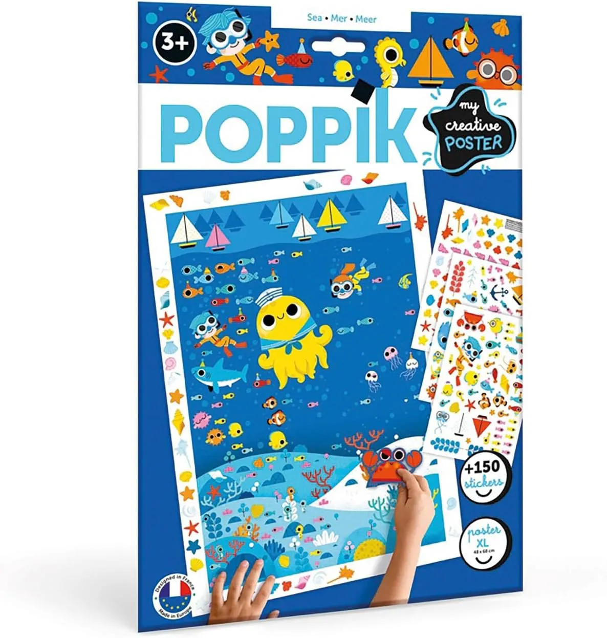 Poster creativo con 150 adesivi - Mare