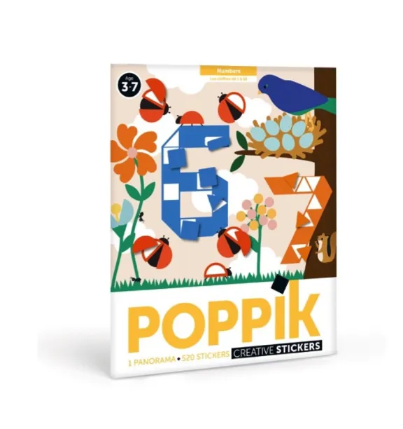 Poster orizzontale Numeri con 520 stickers