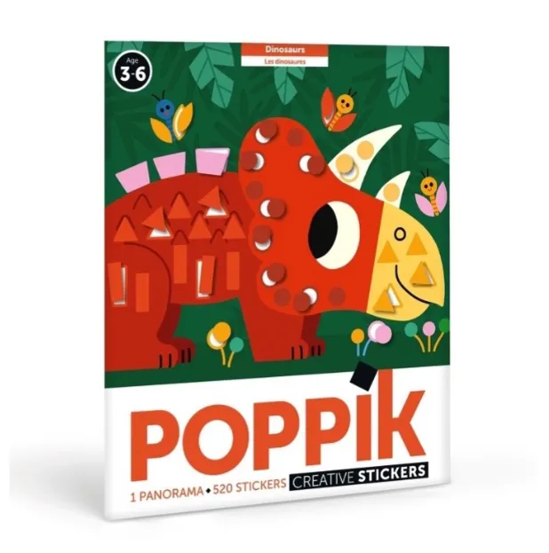 Poster orizzontale Dinosauri con 520 stickers