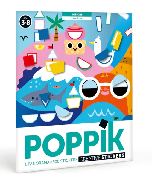 Poster orizzontale Stagioni con 520 stickers