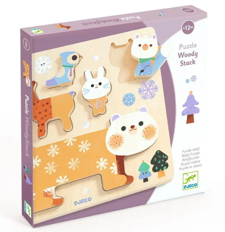 Gioco ad incastro in legno - Nel bosco - Woody Stack