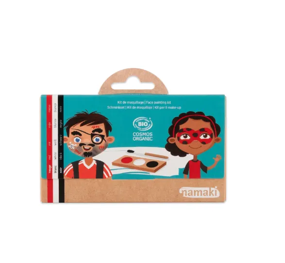 Face painting BIO kit 3 colori - Pirata e Coccinella