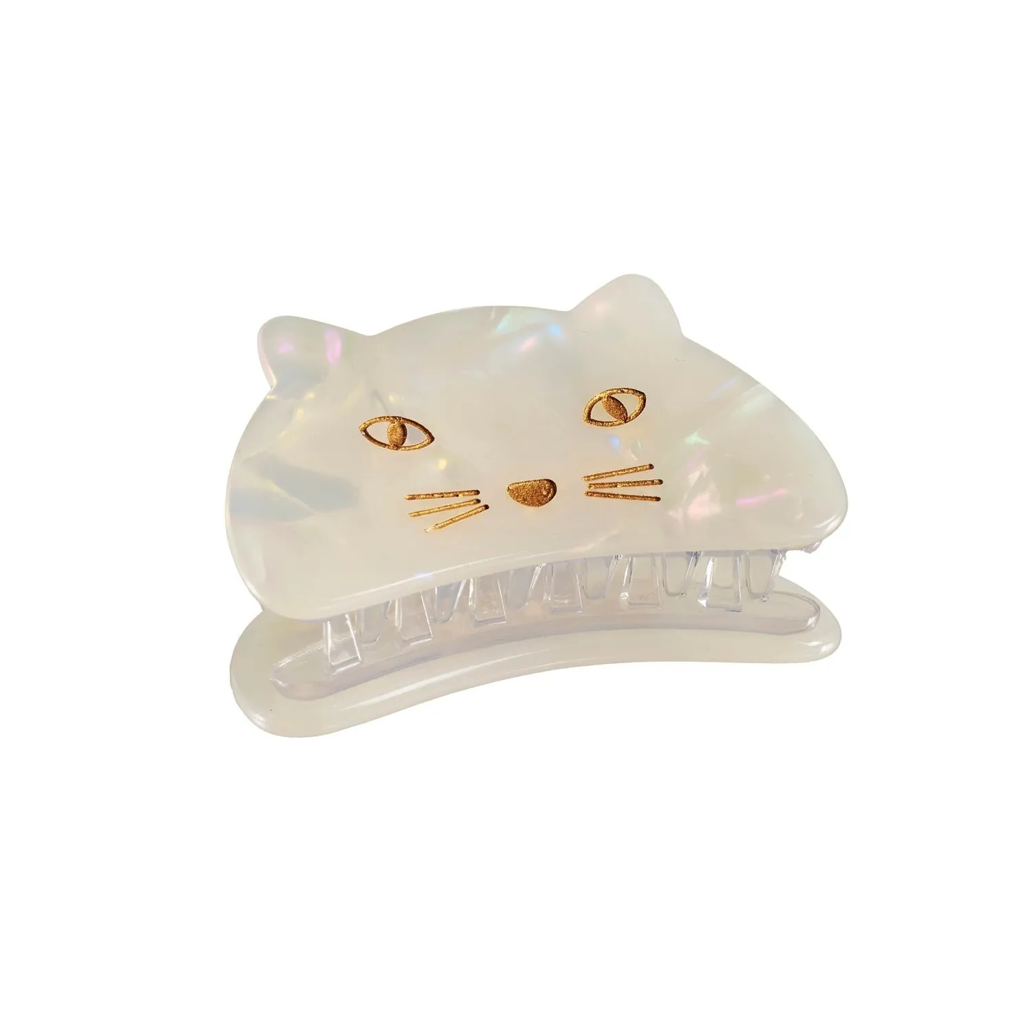 Clip/mollettone gatto scintillante