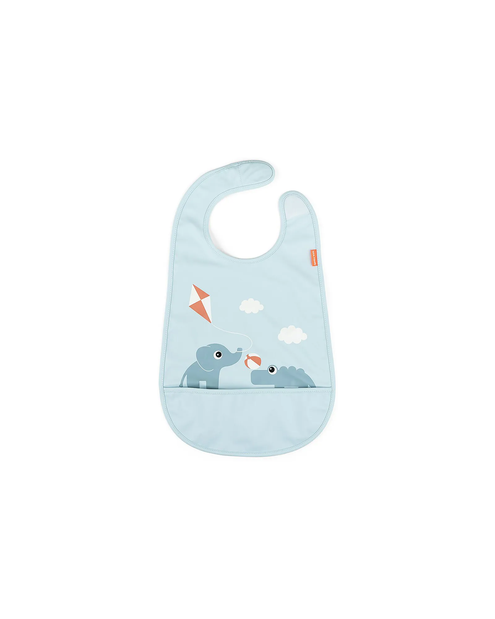 Bavaglia impermeabile con chiusura in velcro - blu