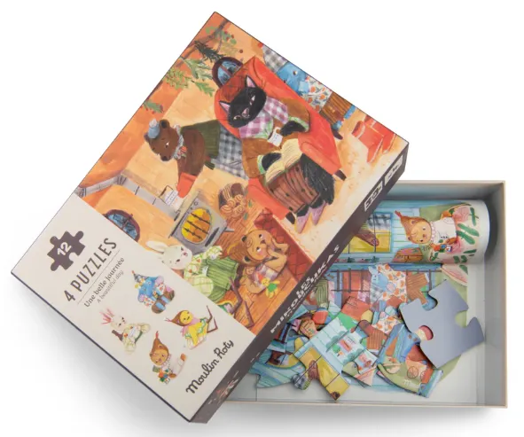 4 mini puzzle Les Minouchkas