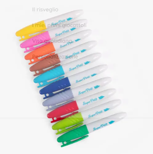 Set di 10 pennarelli cancellabili