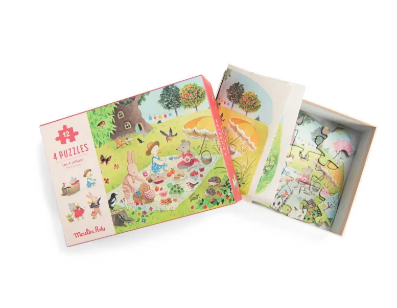 4 Puzzle Le stagioni - La Grande Famille