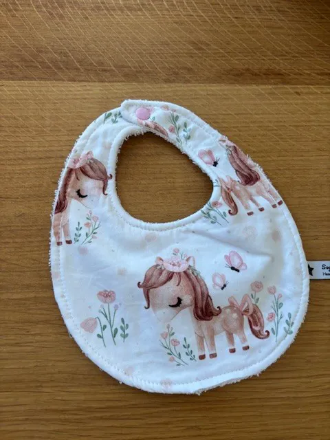 Bavaglia in cotone animali Cavalli dolci