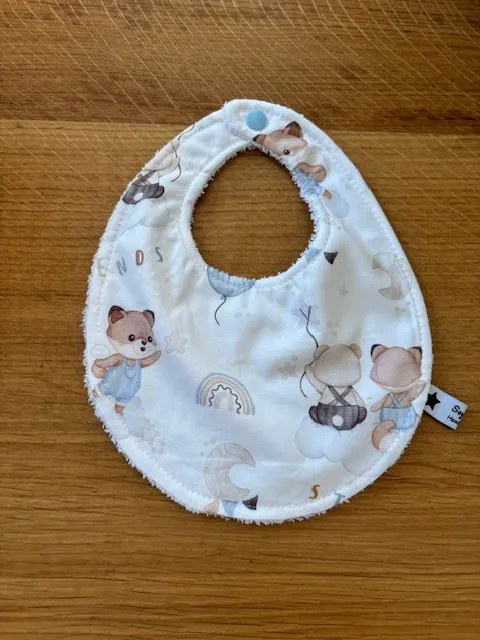 Bavaglia in cotone animali Orsetti amici