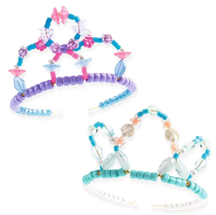 Set perline per realizzare 2 tiare blu