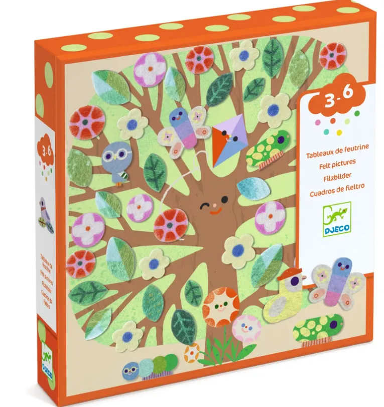 Kit artistico - Quadri con feltro - Alberi Quattro Stagioni