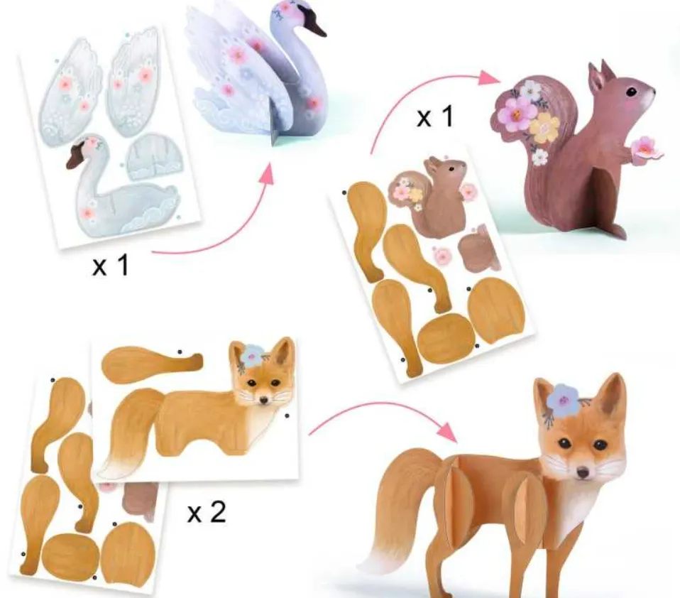 Set creativo Fluffy Set - Animali della foresta