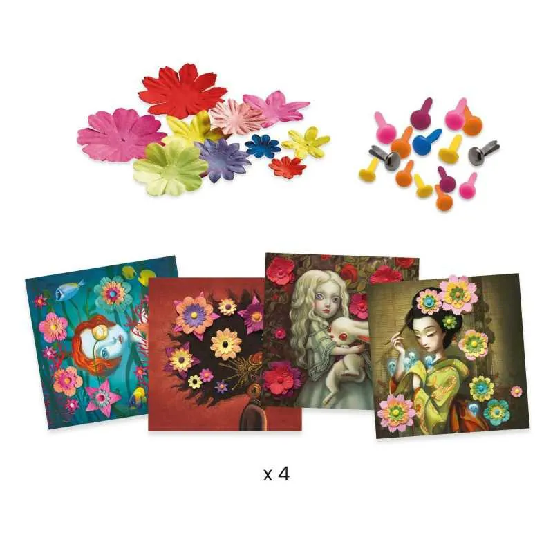 Set creativo ROCK N ROSE kit artistico QUADRI 3D