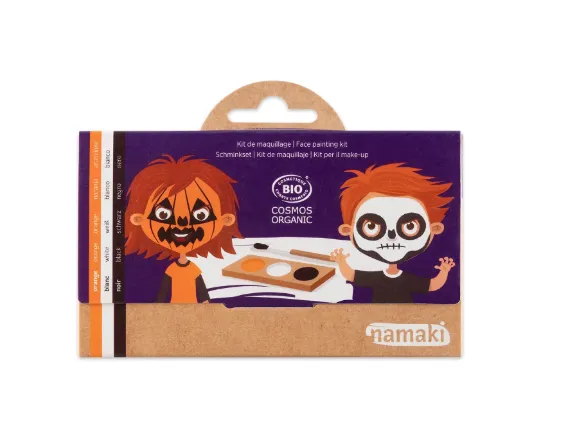 Face painting BIO kit 3 colori - Zucca e scheletro