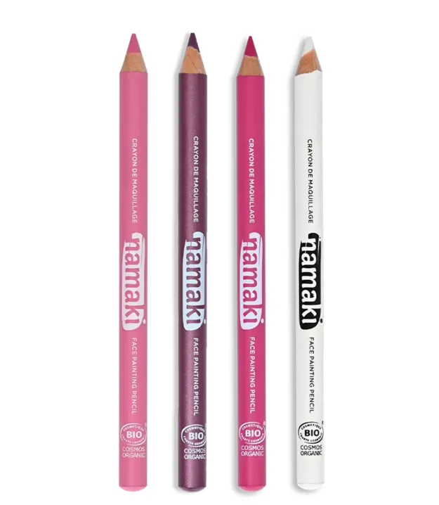 Matite per il trucco viso Slim - 4 colori - Viola - Fucsia - Rosa - Bianco