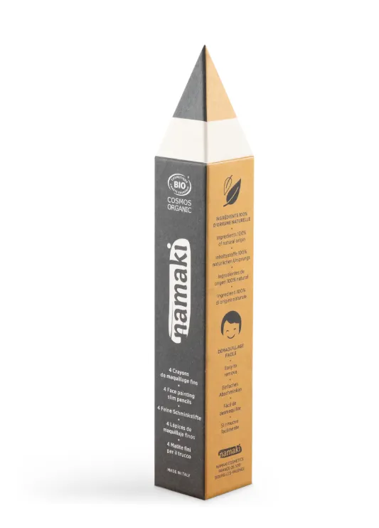 Matite per il trucco viso Slim - 4 colori - Oro - Argento - Nero - Bianco