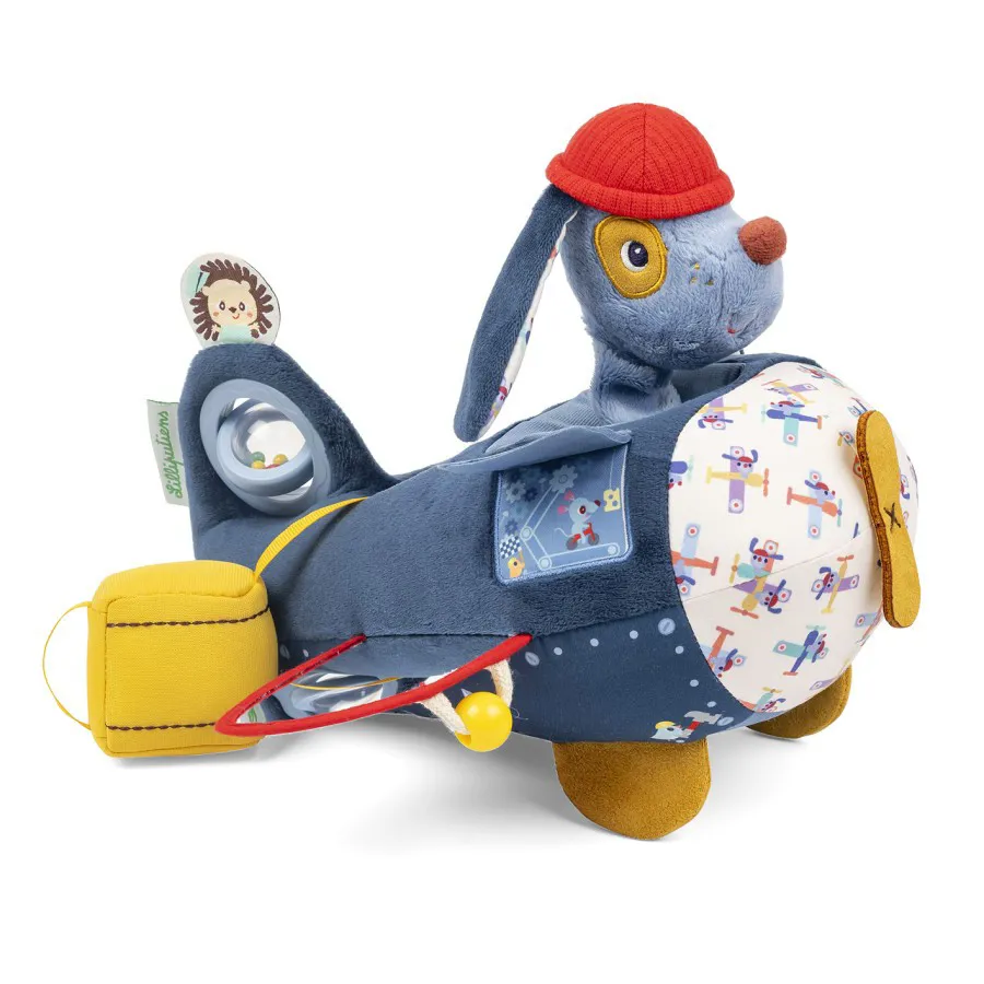 Giocattolo attività aereo per bambini Jules il cane