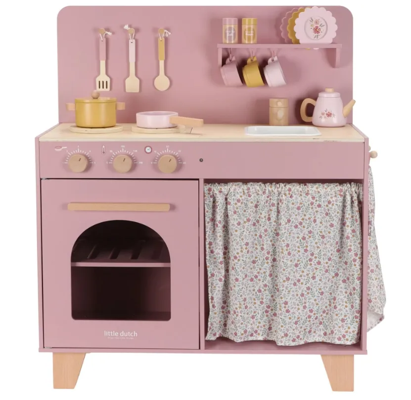 Cucina giocattolo in legno - Rosa