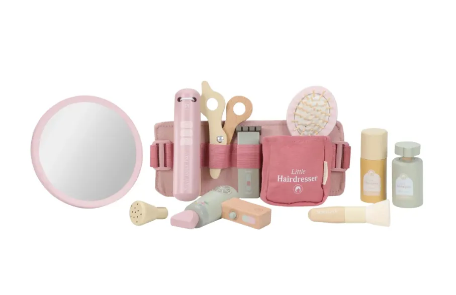 Set da parrucchiere in legno – Rosa