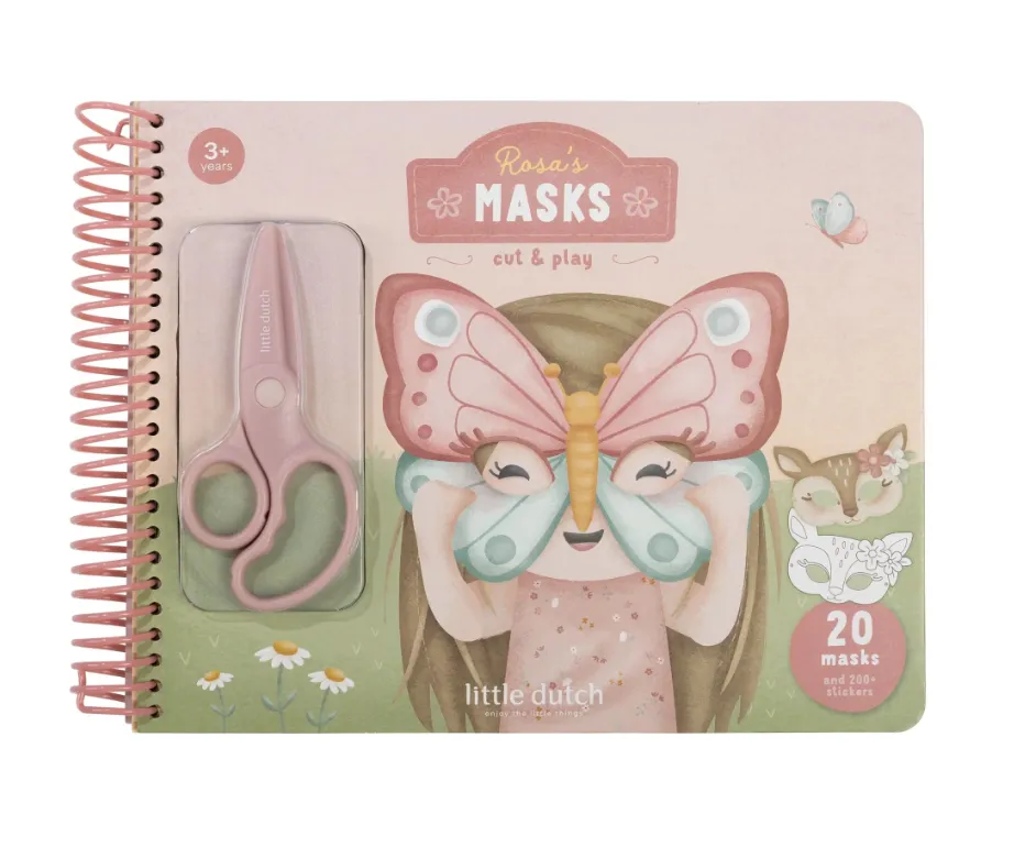 Libro con forbici - Rosa