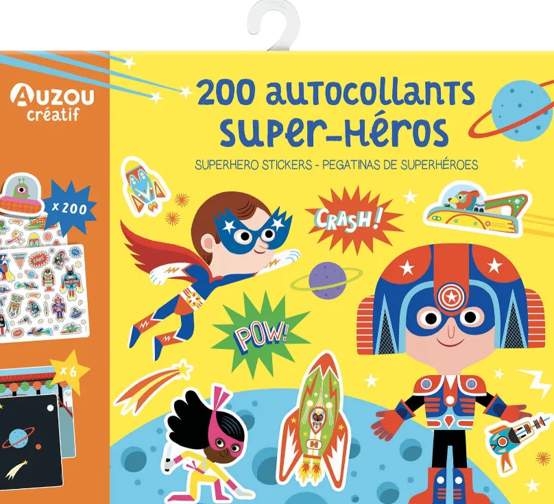 200 Adesivi Supereroi con fondali