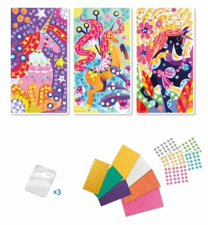 Set Creativo - 3 mosaici Unicorni