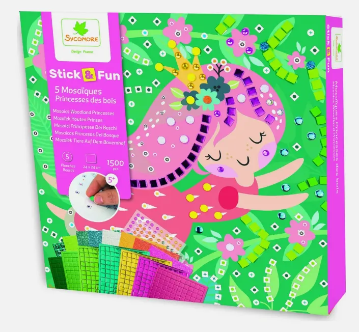 Set Creativo - 5 mosaici Principesse Natura