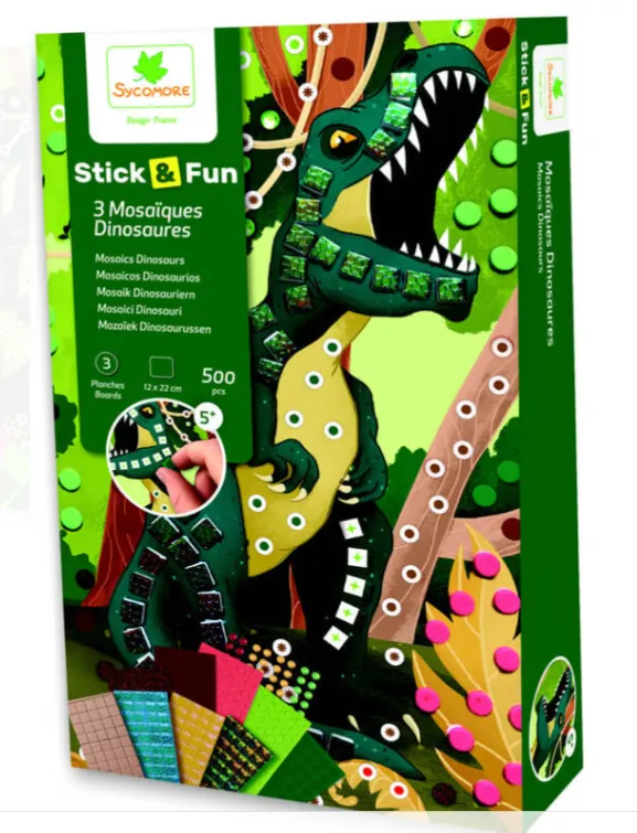 Set Creativo - 3 mosaici Dinosauri