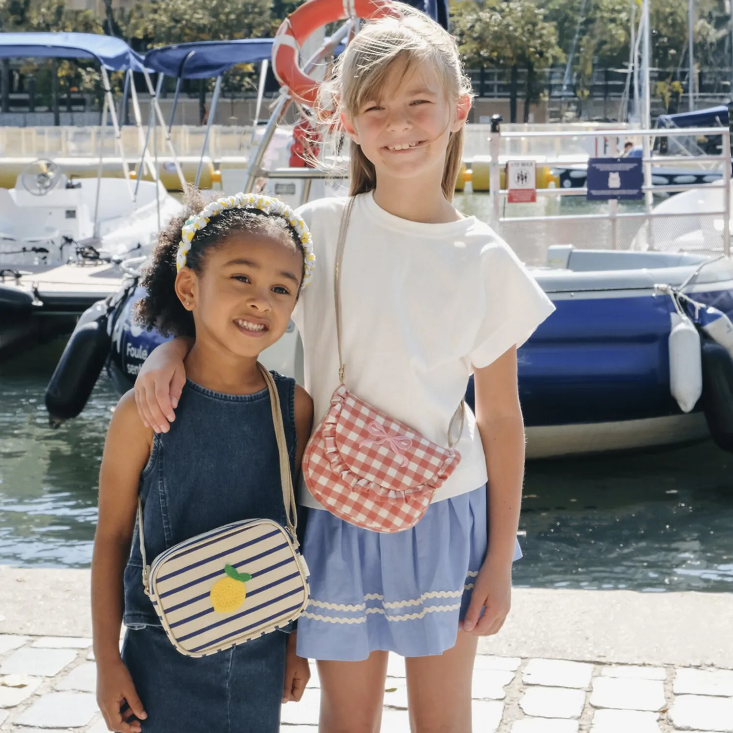 Borsa a righe Limone
