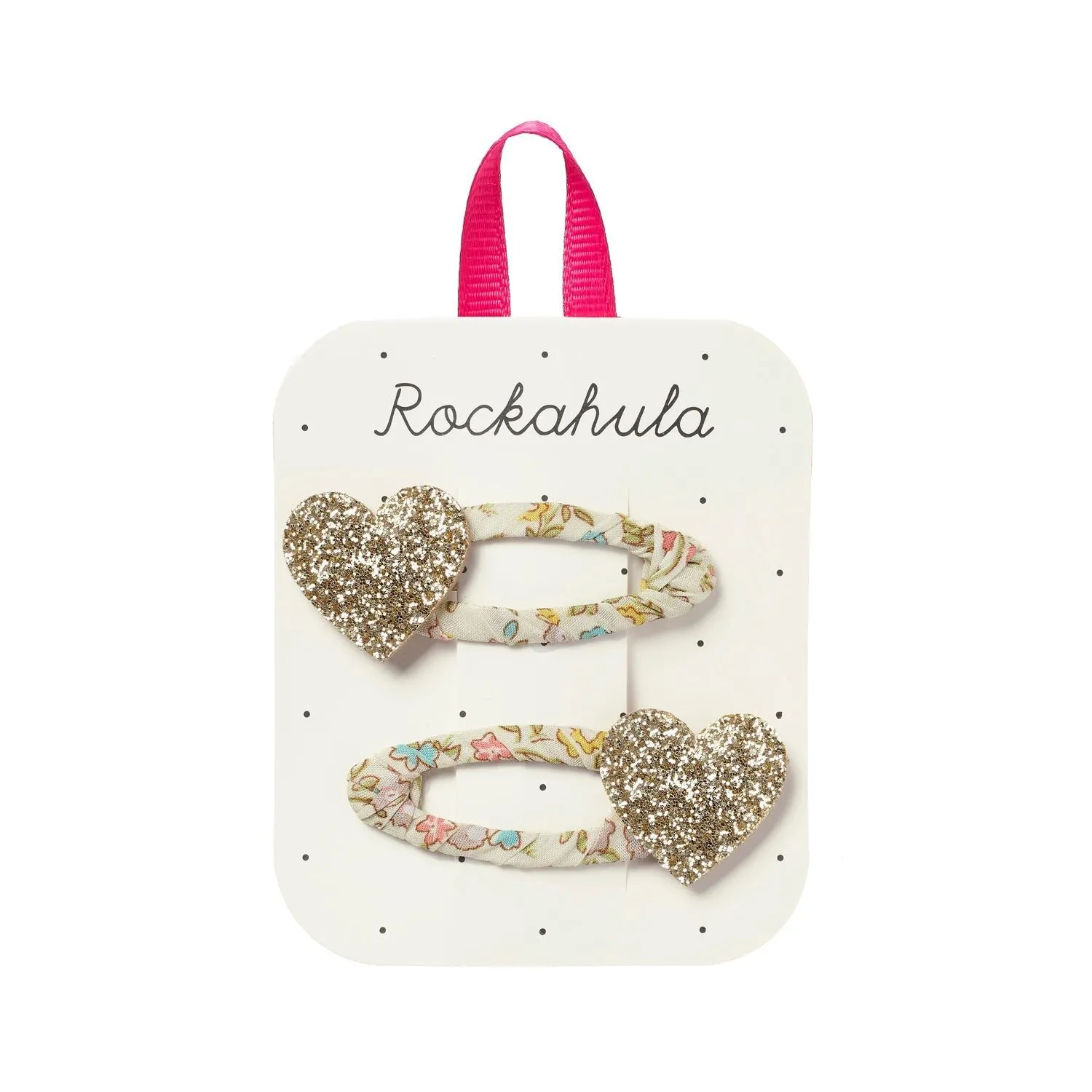 Mollette cuori glitter