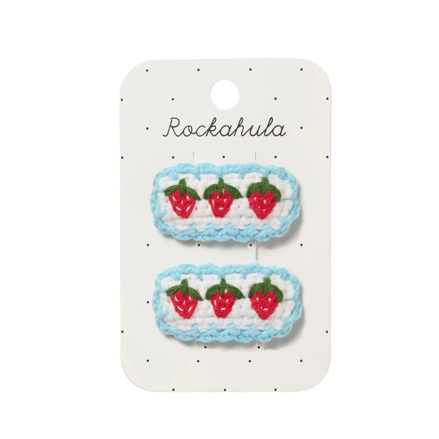Mollette in crochet fragole