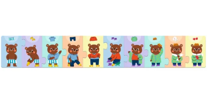 Puzzle Teddy si veste