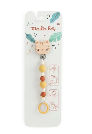 Portaciuccio in legno e silicone Tigre