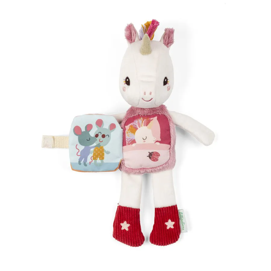 Libro peluche raccontabbraccio di Lena l'unicorno