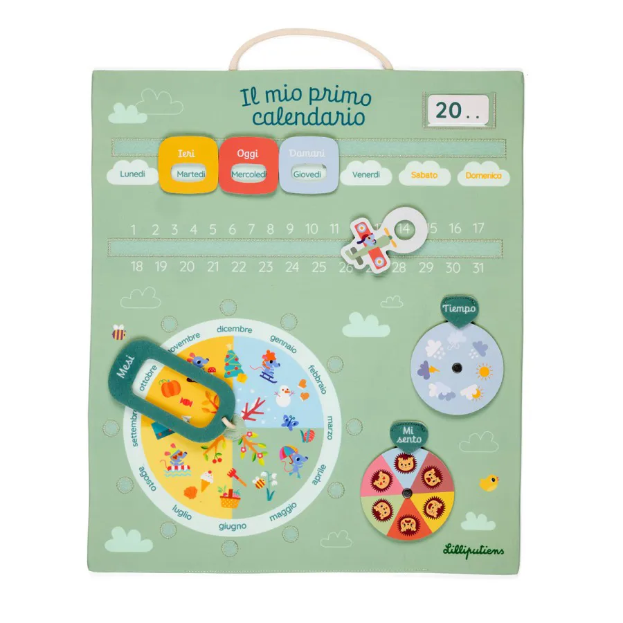 Calendario in tessuto per bambini “Il mio primo calendario”