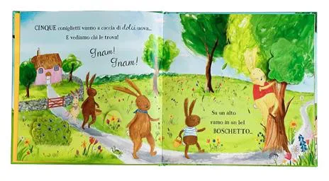 Cinque piccoli coniglietti. Con alette da sollevare