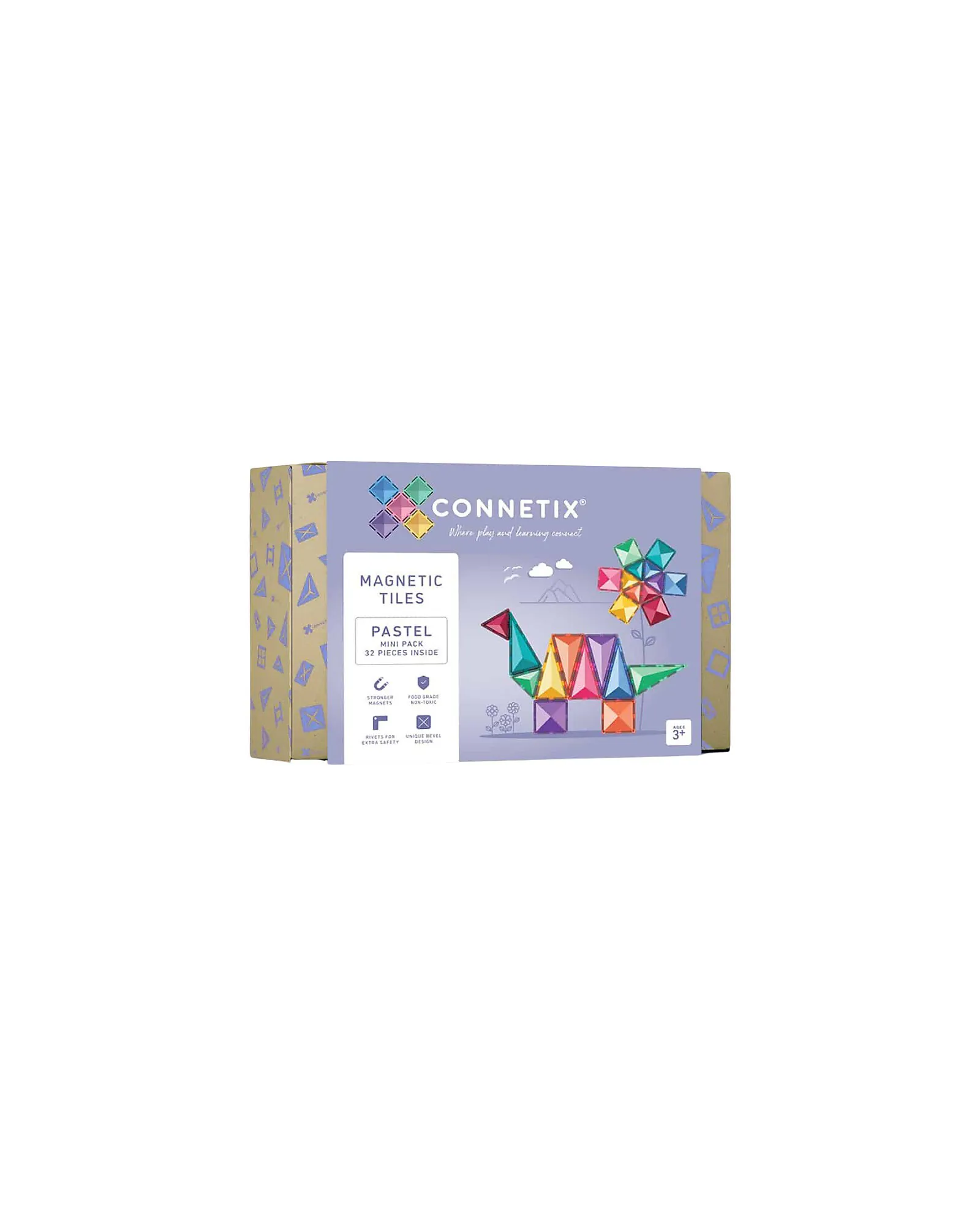 Connetix 32 Pezzi - Tessere Magnetiche - Pastello