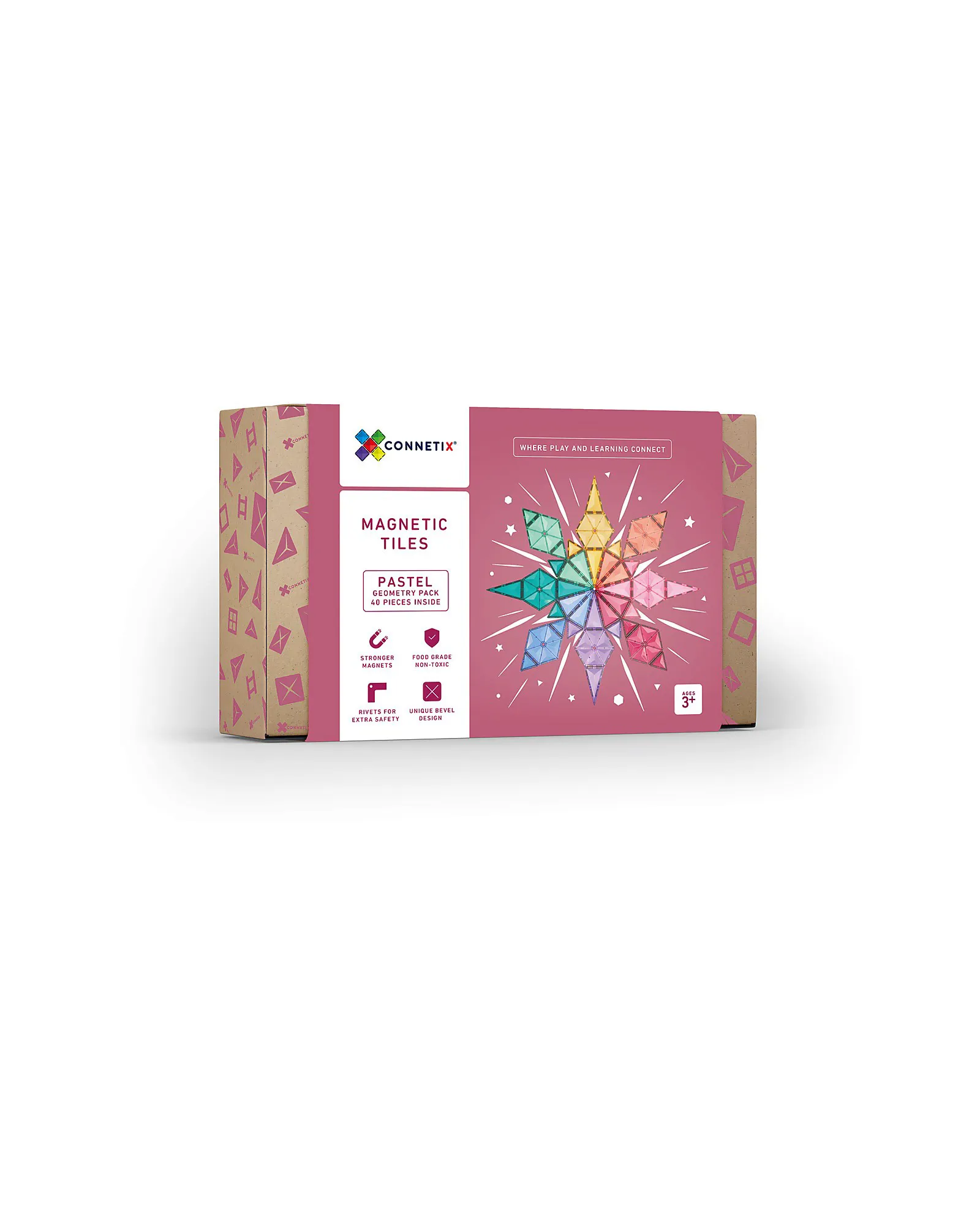 Connetix 40 Pezzi - Forme Geometriche - Pastello