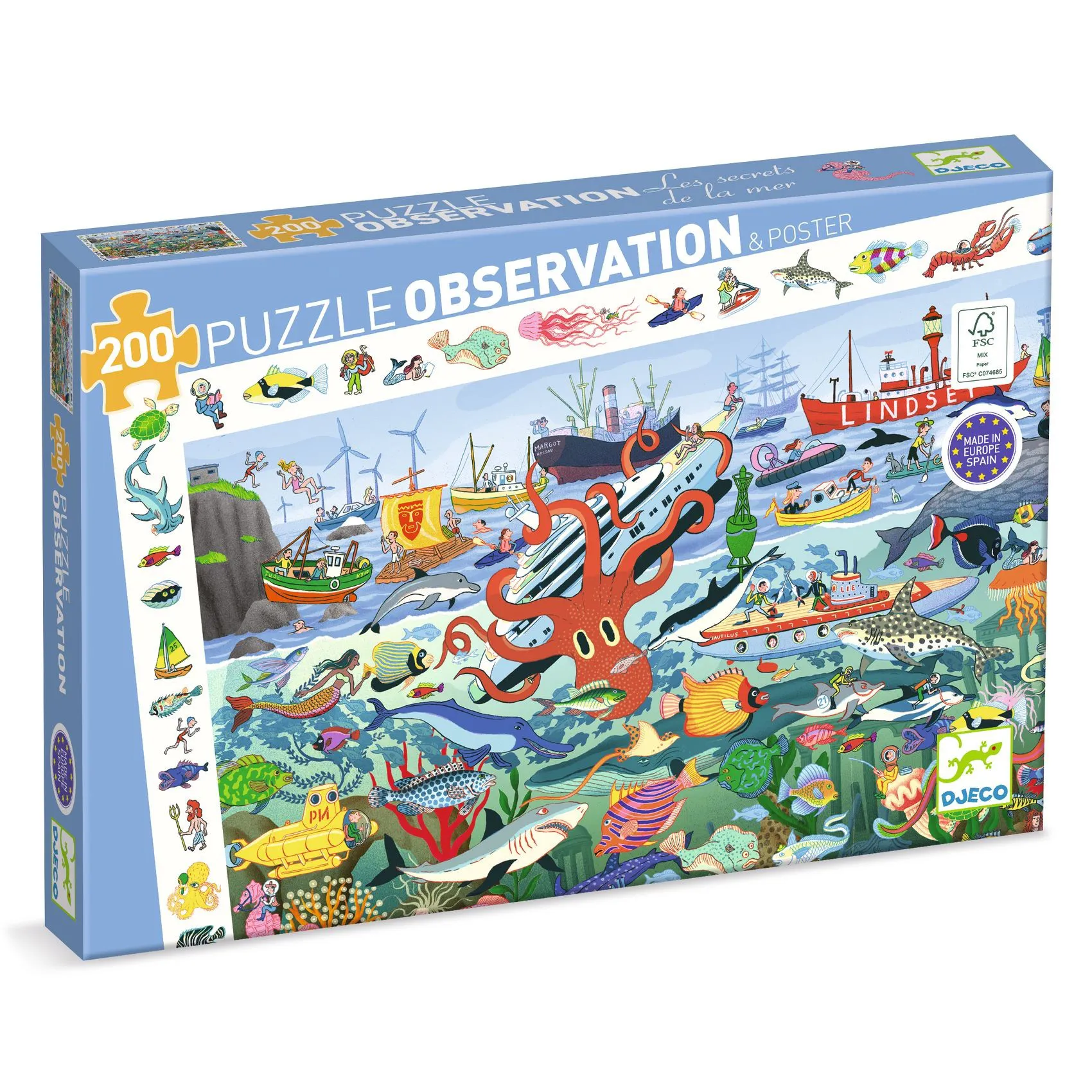 Puzzle Segreti del mare - 200 pezzi