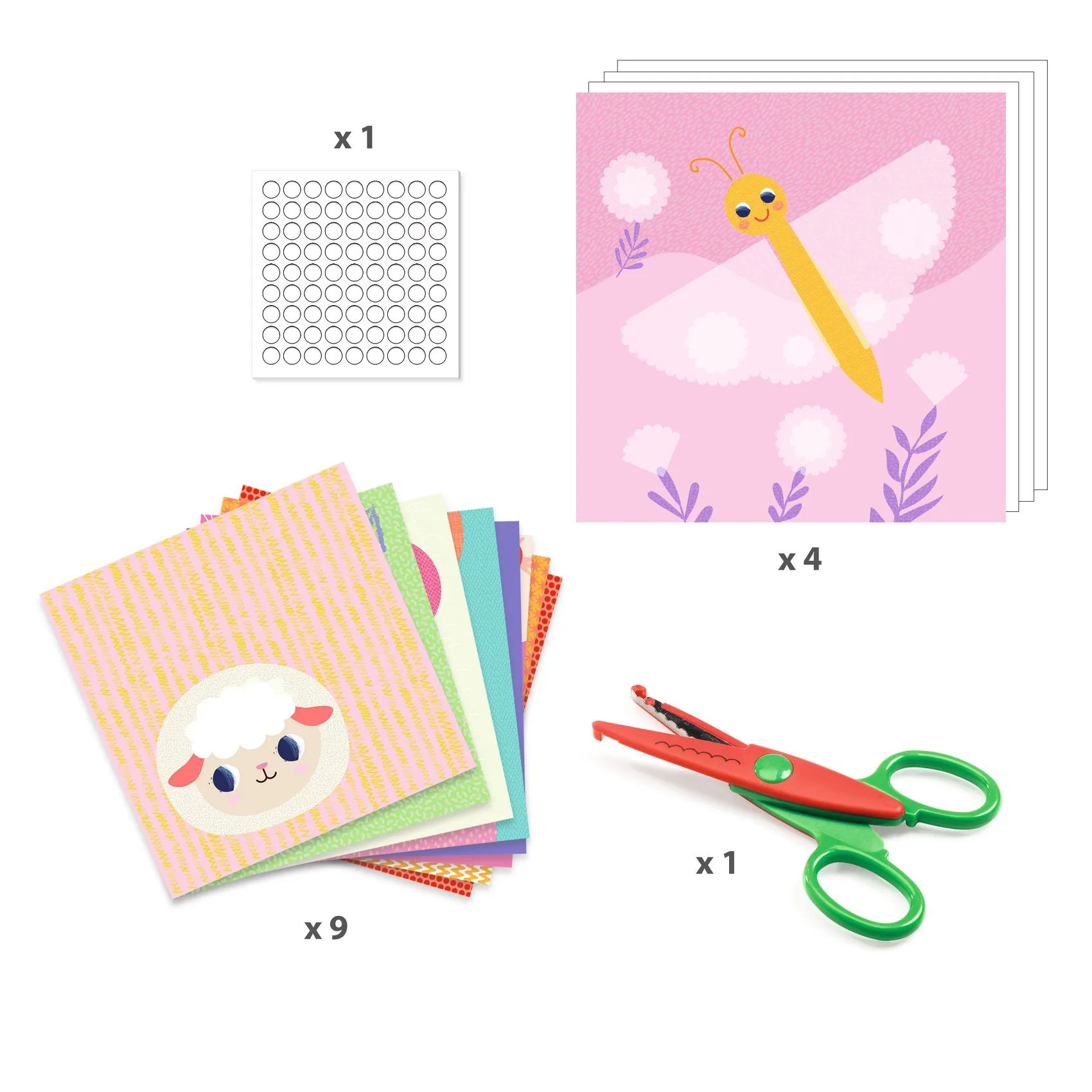 Set gioco tagliare a Zig zag la carta