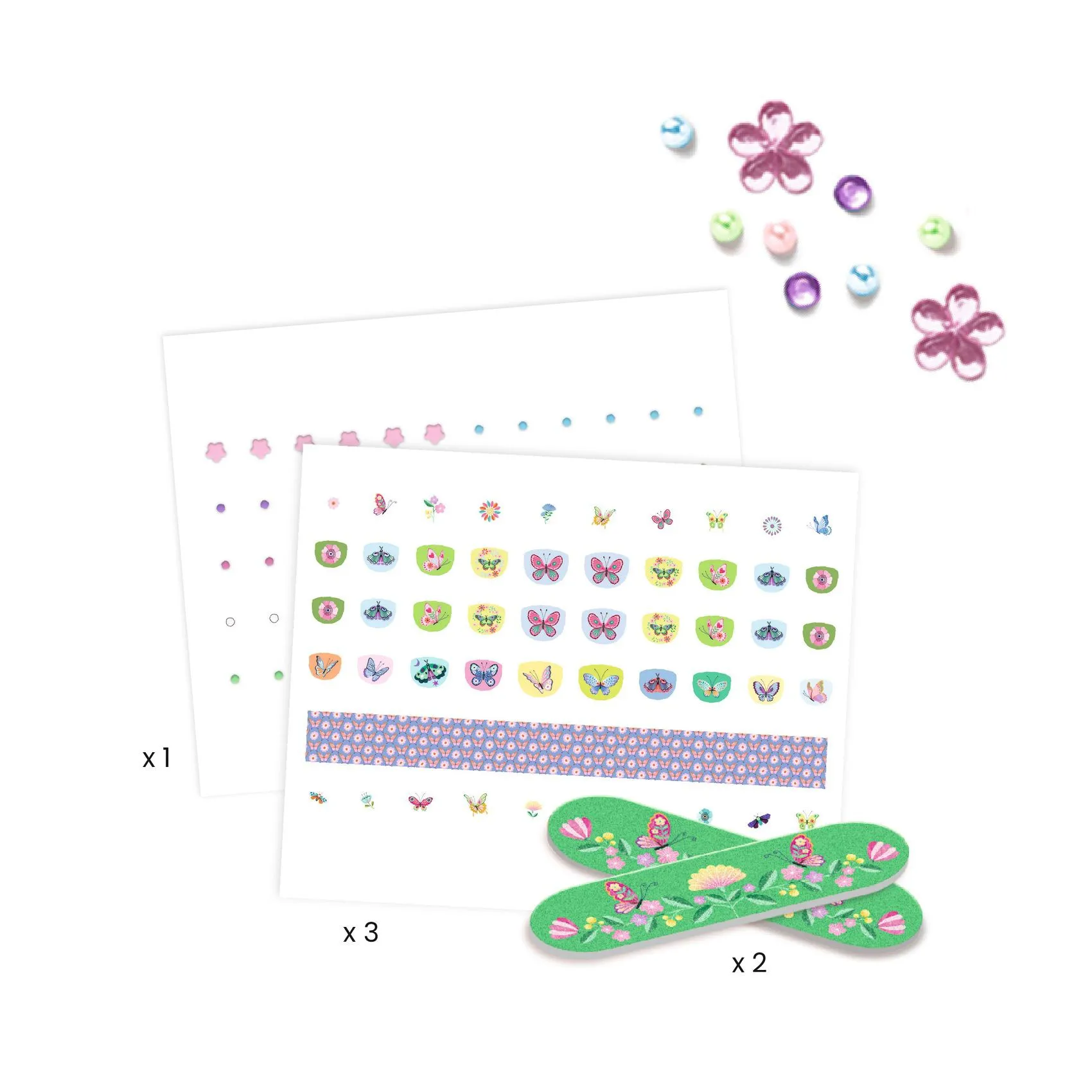 Stickers per unghie - Farfalle primaverili