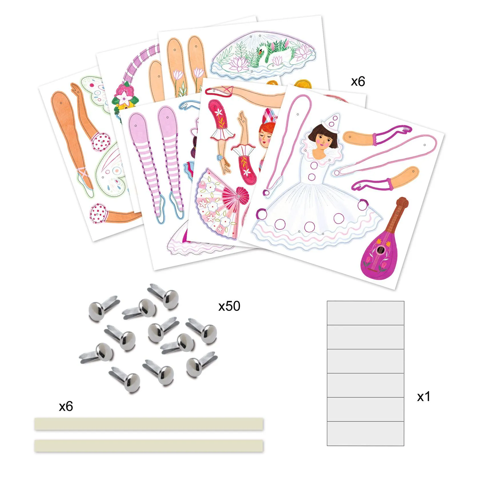Kit da colorare e assemblare Tutù