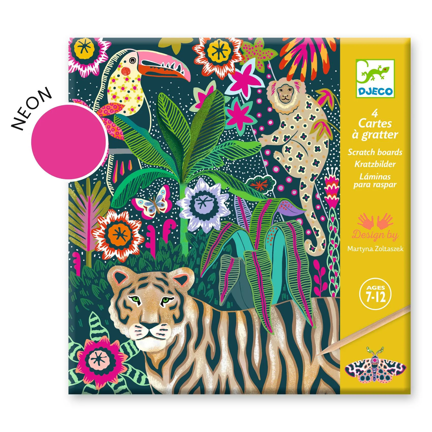 Gioco carte da grattare fluorescenti - Rococò