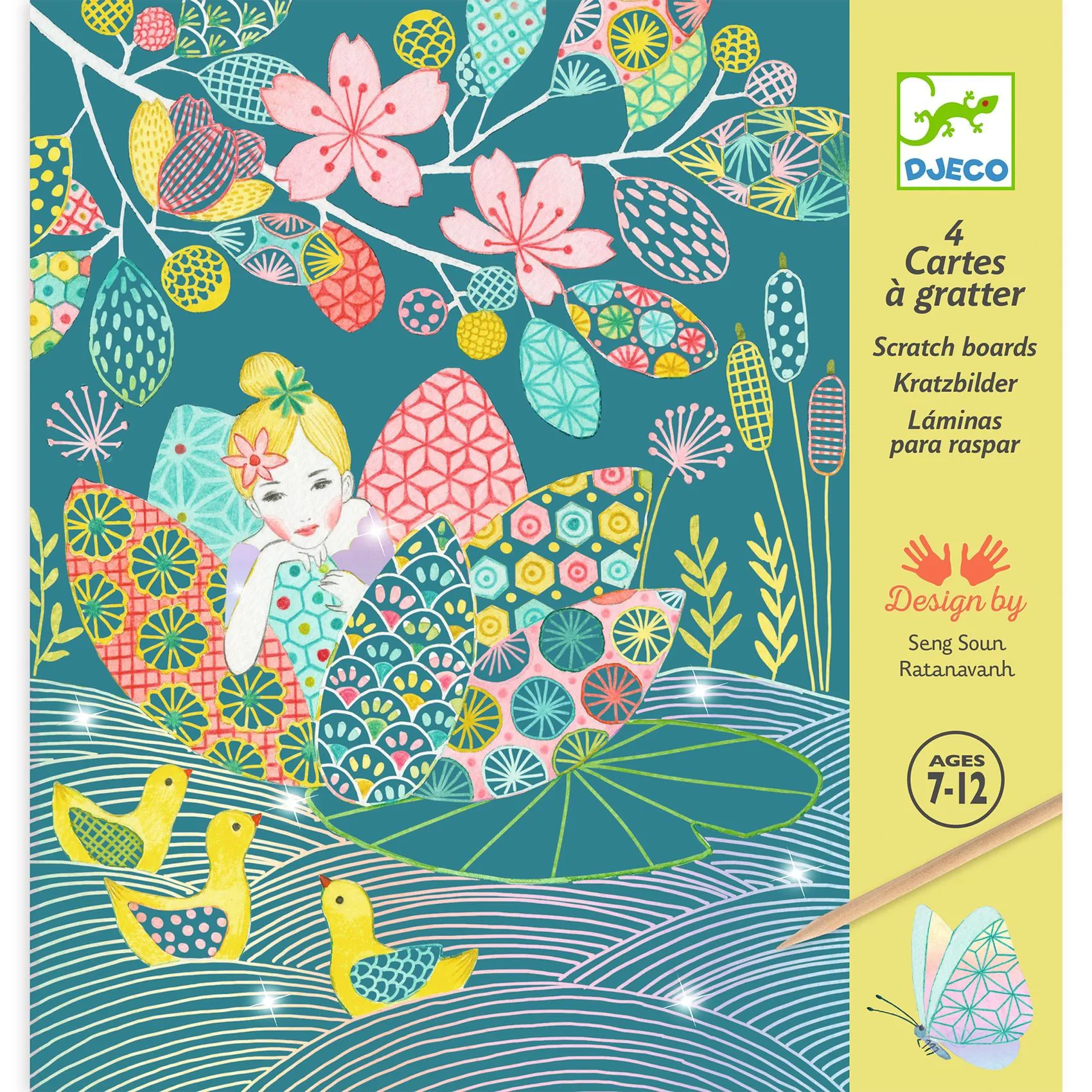 Gioco carte da grattare iridescenti - Lo stagno