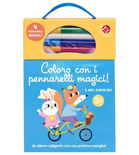 Coloro con i pennarelli magici 3+. Il mio album blu. Ediz. illustrata. Con pennarelli