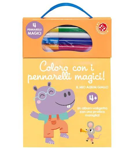 Coloro con i pennarelli magici 4+. Il mio album giallo. Ediz. illustrata. Con pennarelli